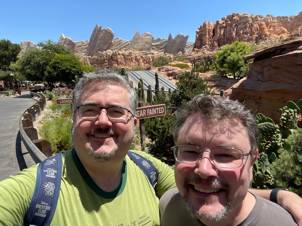 Two gentleman visiting Ornament Valley.  