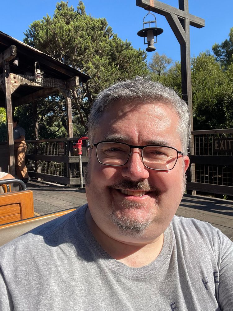 A gentleman excited to ride (a different version in a different park) the first roller coaster he rode as a child.  My mother took me on because my sister was too short and my father has back issues.  Still one of my all-time favorites!  