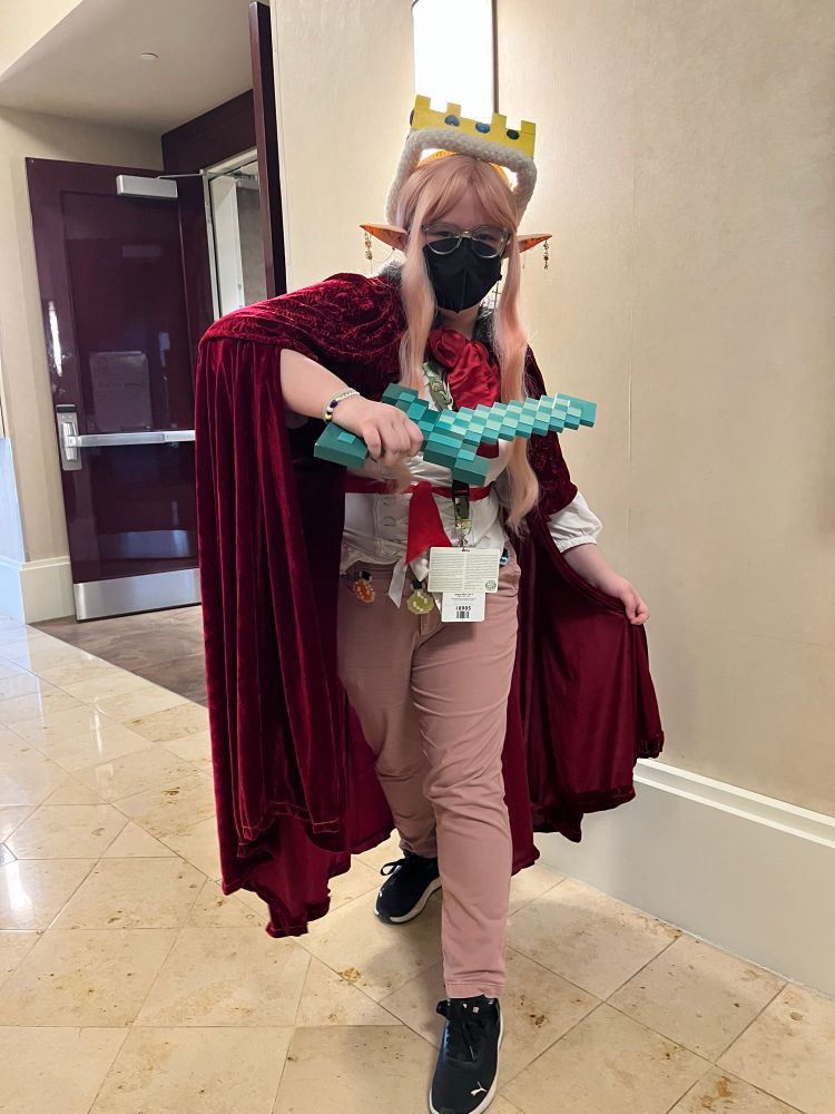 Cosplayer portraying Minecraft SMP player Technoblade