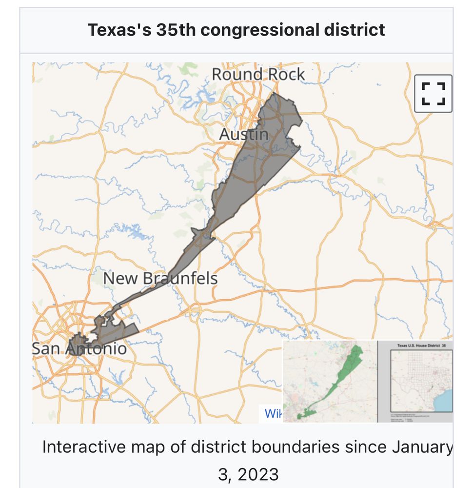 Another very strangely shaped electoral district in Texas