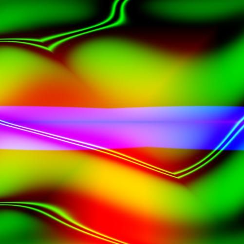 A colorful abstract artwork painted by a robot. (ALT)