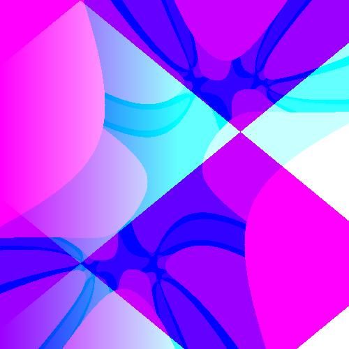 A colorful abstract artwork painted by a robot. (ALT)