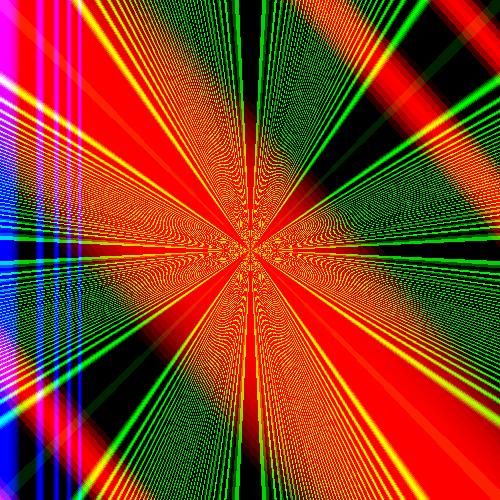 A colorful abstract artwork painted by a robot. (ALT)