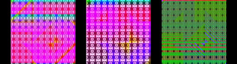 A colorful abstract artwork painted by a robot. (ALT)