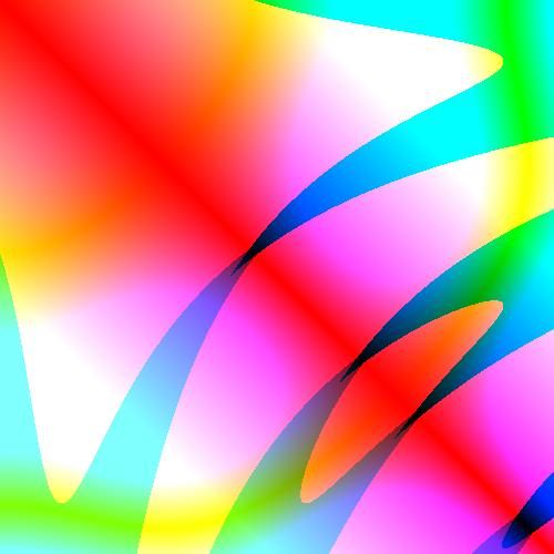 A colorful abstract artwork painted by a robot. (ALT)