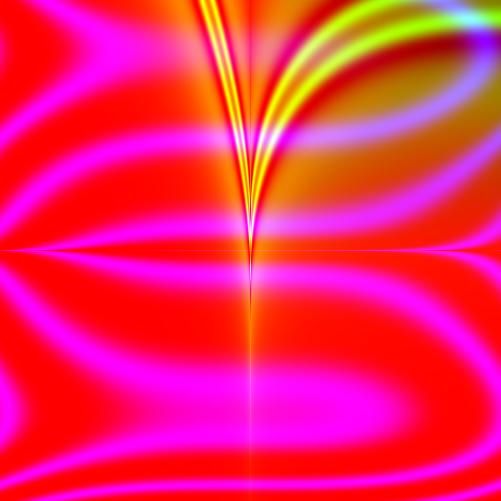 A colorful abstract artwork painted by a robot. (ALT)