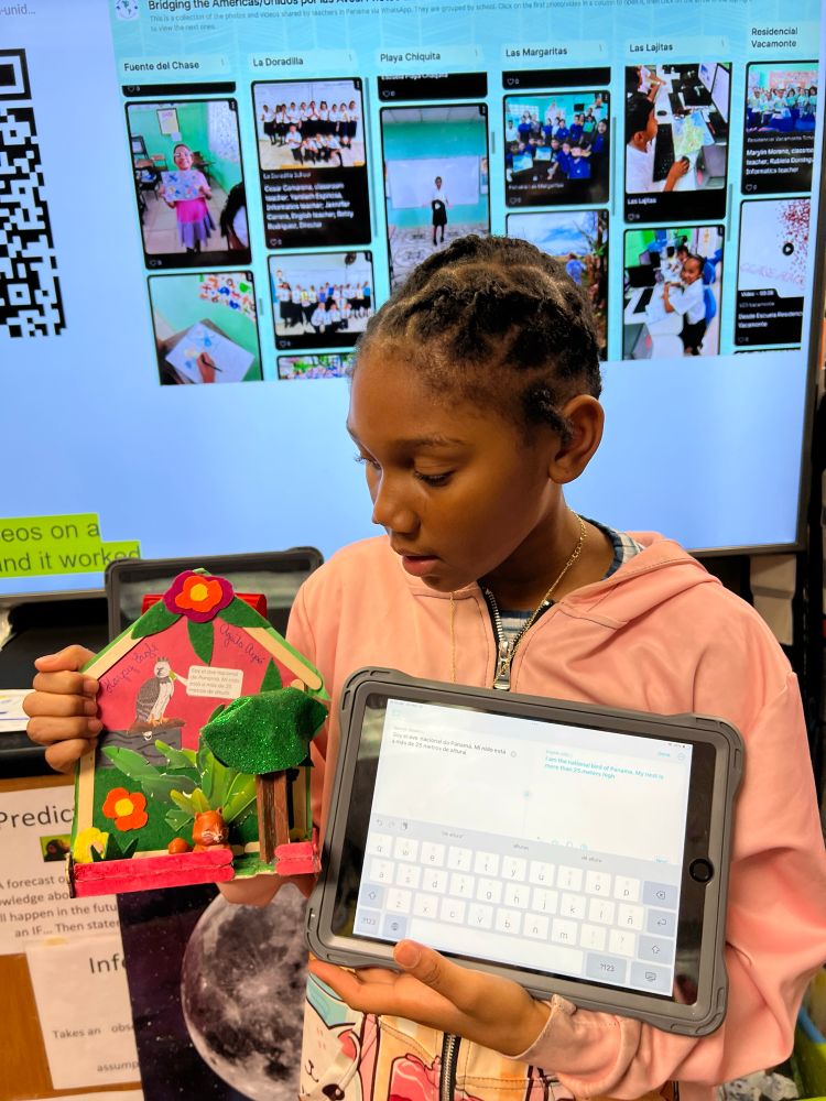 This student used translate app to translate from Spanish to English 