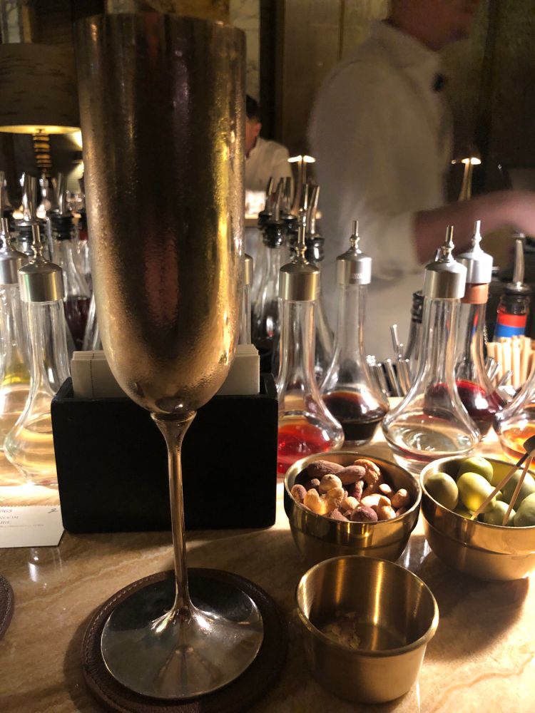 French 75 in gold glass.