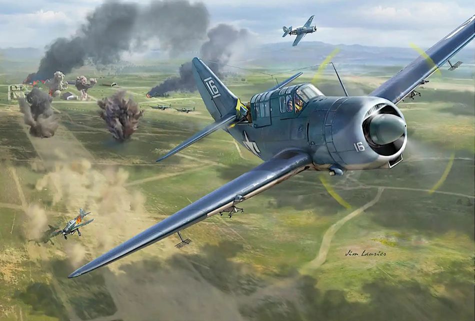 Aviation art of the attack on Clark Field