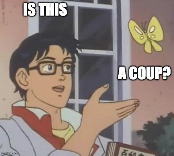 [butterfly meme] is this a coup?