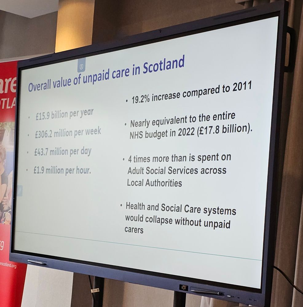 Presentation slides saying

£15.9 billion a year
£306.2 million a week
£43.7 million a day
£1.9 million per hour 