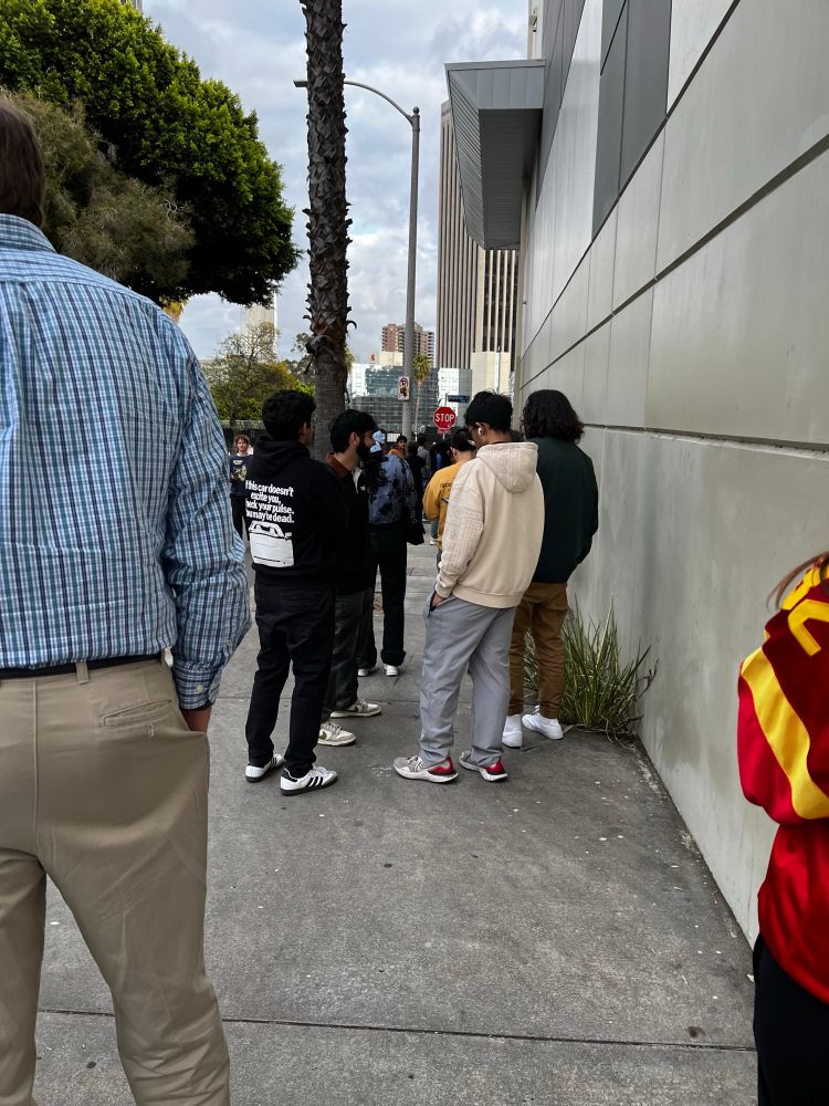 Line in front of the venue