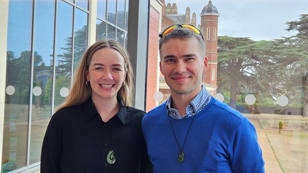 Dr Theresa Pankhurst, Research Fellow at the Babraham Institute with Dr Tama Braithwaite-Westoby, Malaghan Institute of Medical Research.