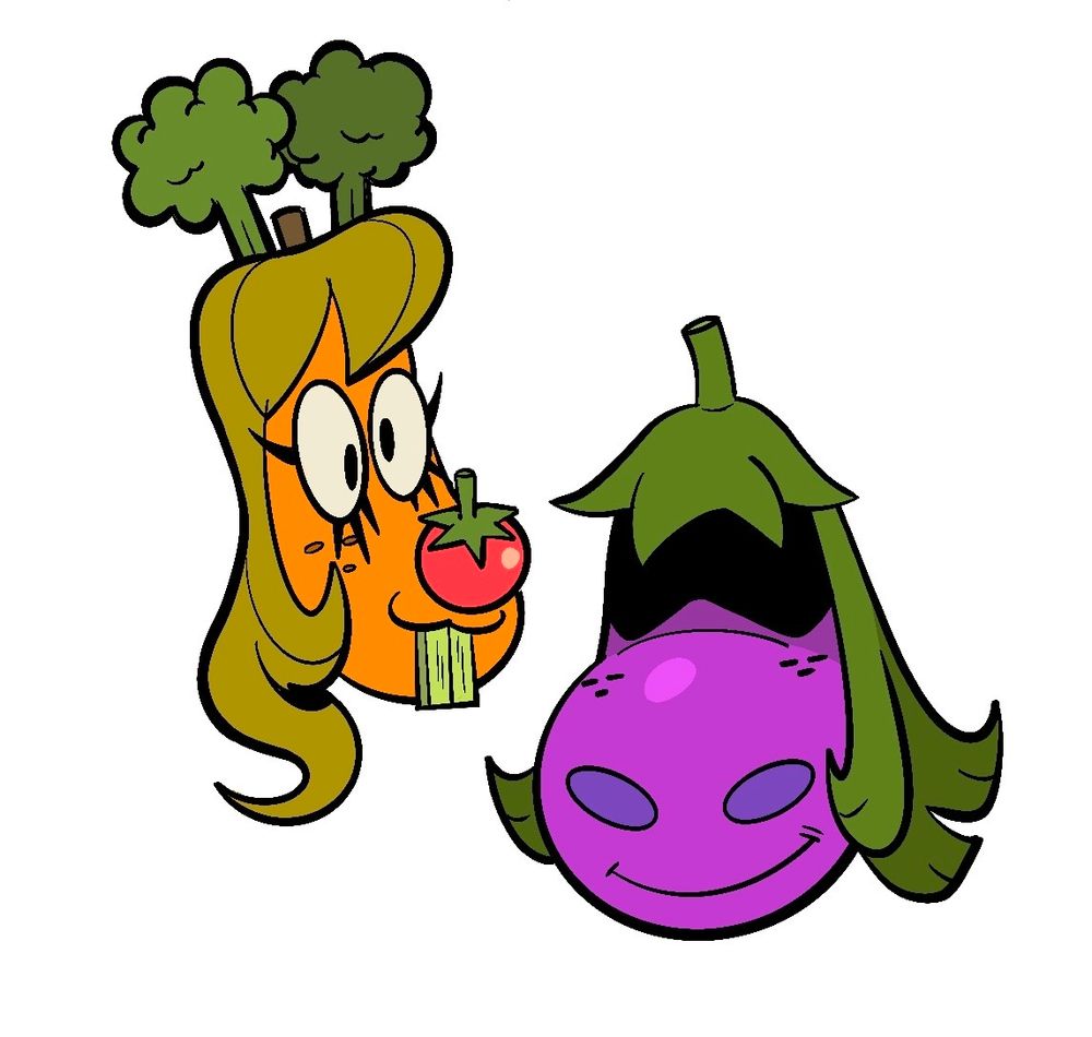 Noelle and Susie made out of veggies.