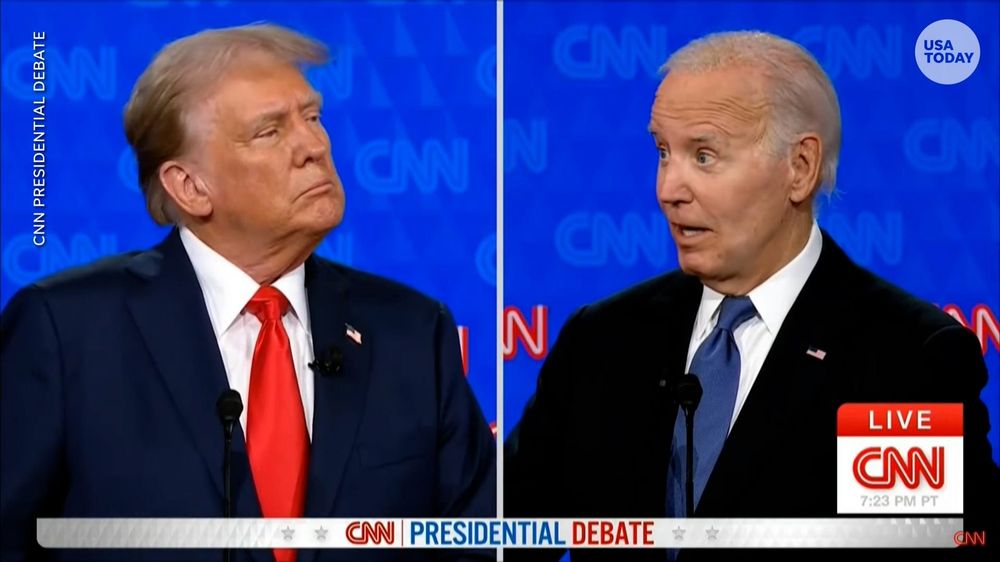 Screenshot from the presidential debate