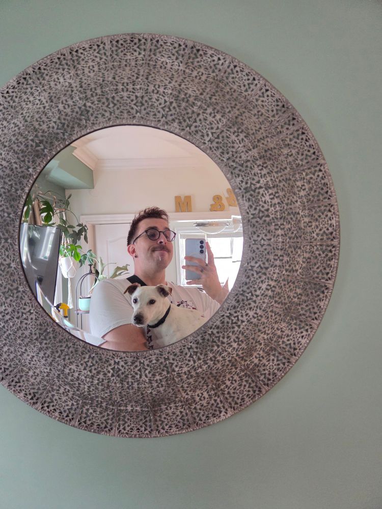 Picture of me holding a white Jack Russell 