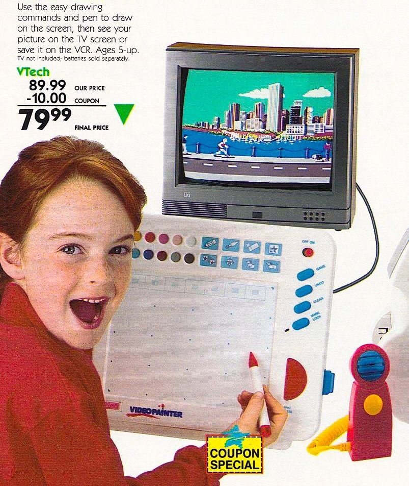 A young Lindsy lohan with the original Video Painter from a catalogue advert. 