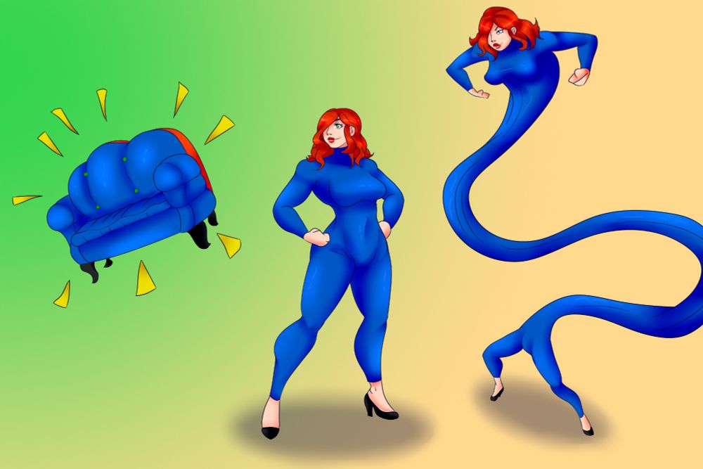 A picture of May Lillis, a sketch done by [Dinobonoid] that was later colored by snoup.

May Lillis is one of the four Lillis (half) sisters who acts as the mother hen of the four and works as a Librarian in Pandora City. Despite her reserved disposition, anyone with a fat ass immediately earns her attention and they could easily coerce her into being extra padding for it.