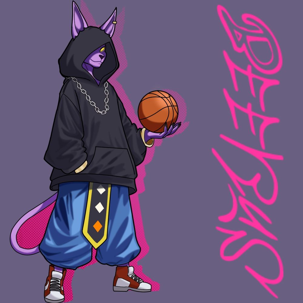 Super cool beerus pic with a basketball... Super cool