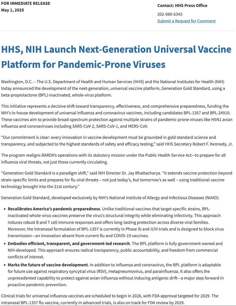 Text of https://www.hhs.gov/press-room/hhs-nih-announces-generation-gold-standard.html