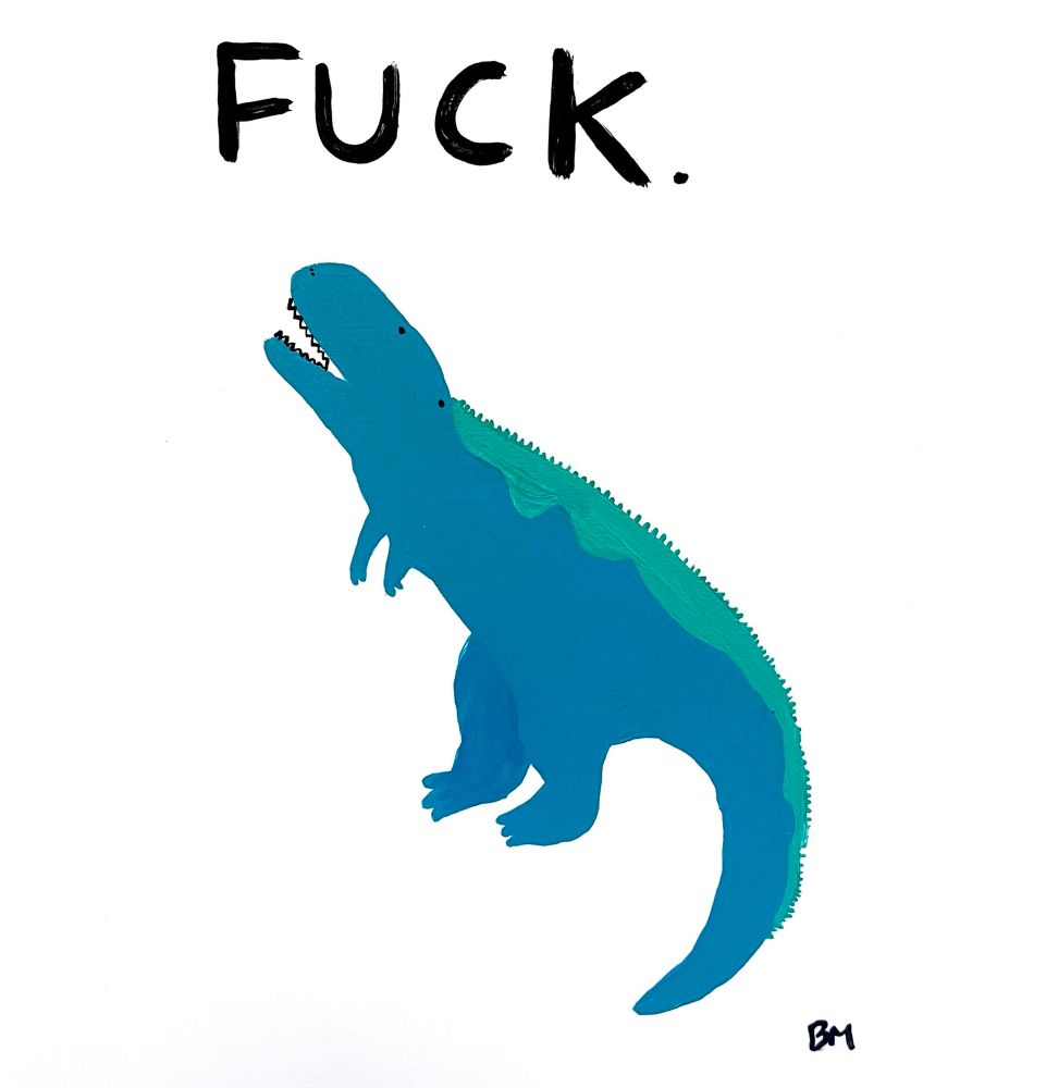 Dinosaur screaming FUCK