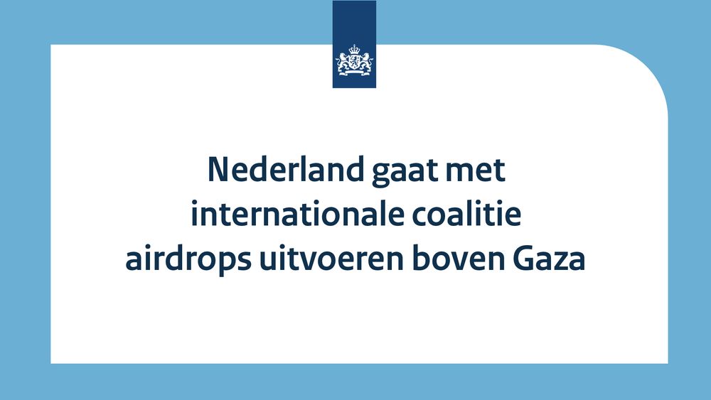 Nederland gaat met internationale coalitie airdrops uitvoeren boven Gaza.