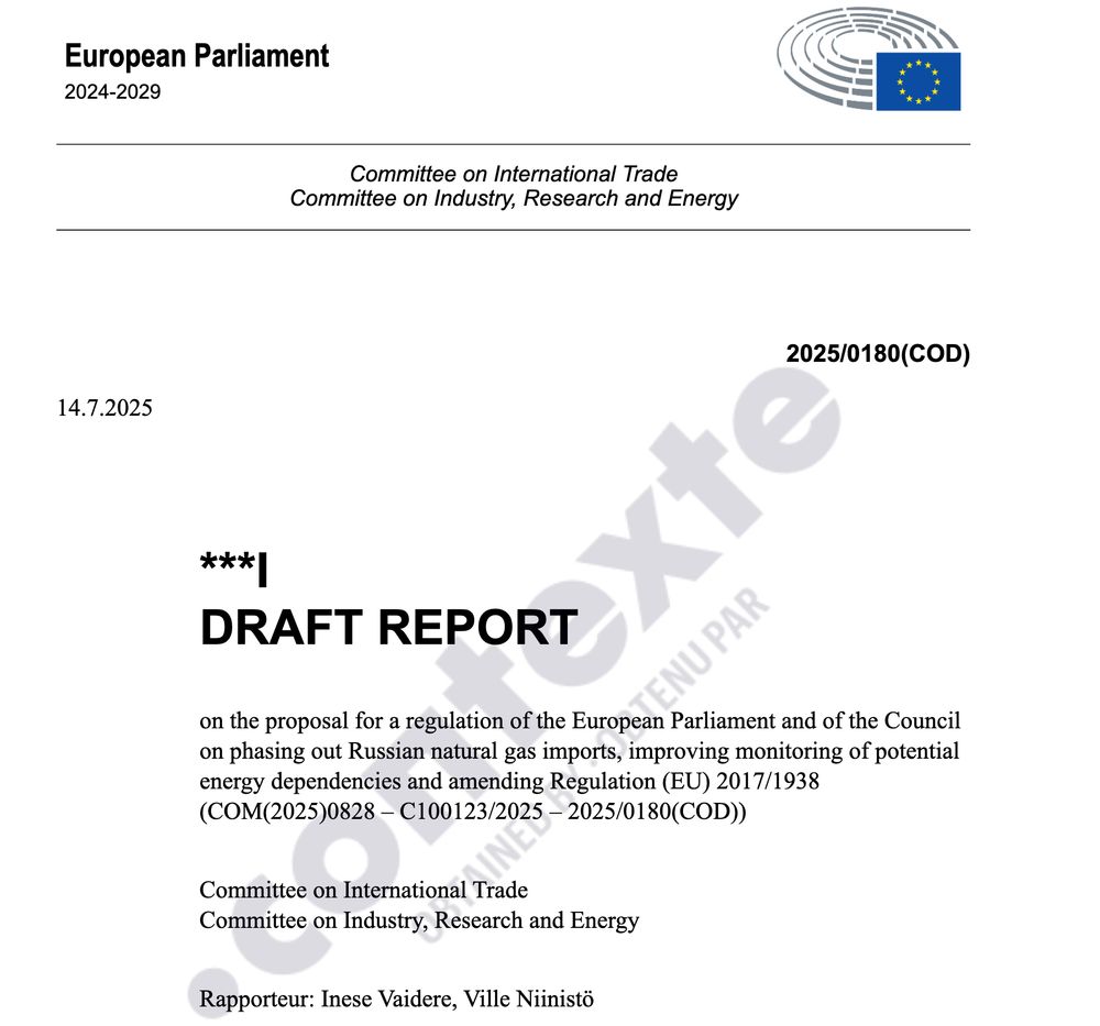 Page de garde du projet de rapport