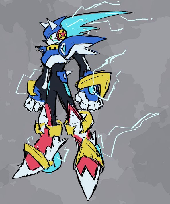 Sonic.EXE but if he was like a Net Navi from Battle Network or something
