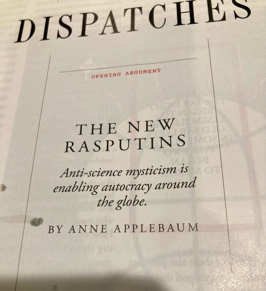 A photo of an Atlantic article titled “The New Rasputins”
