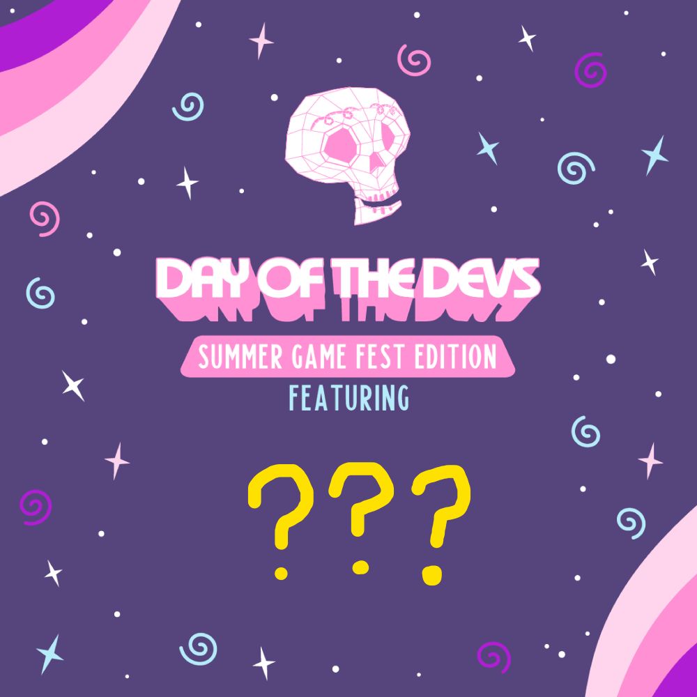 Image with text: "Day of the Devs Summer Game Edition featuring ???"