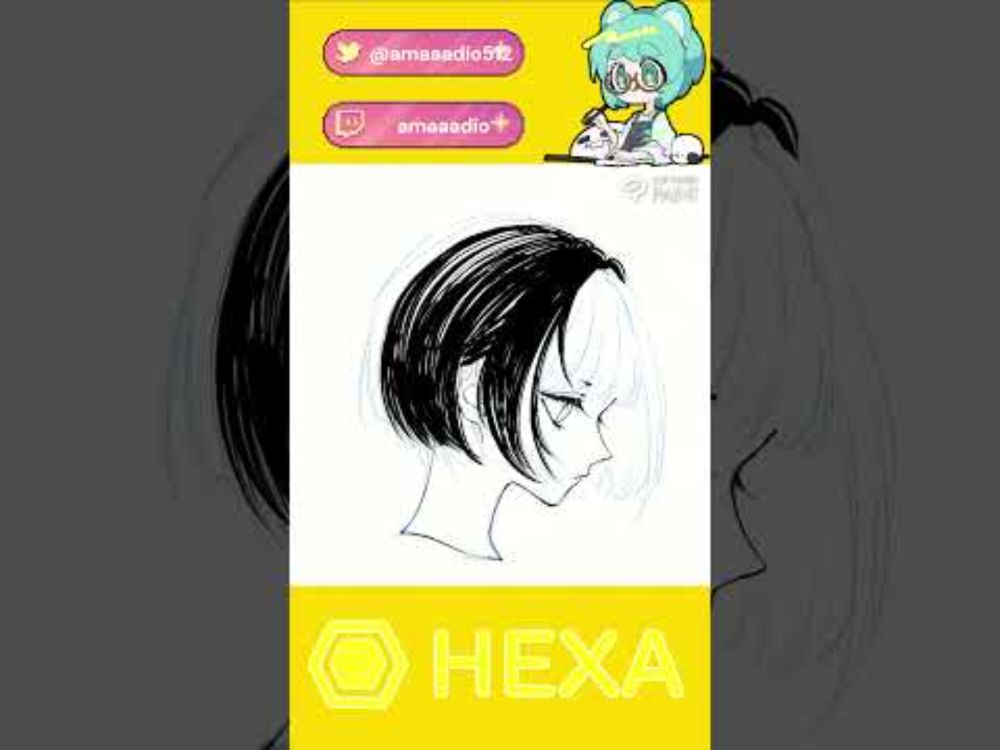 NFTart002【KUROKAMI】タイムラプス #イラスト