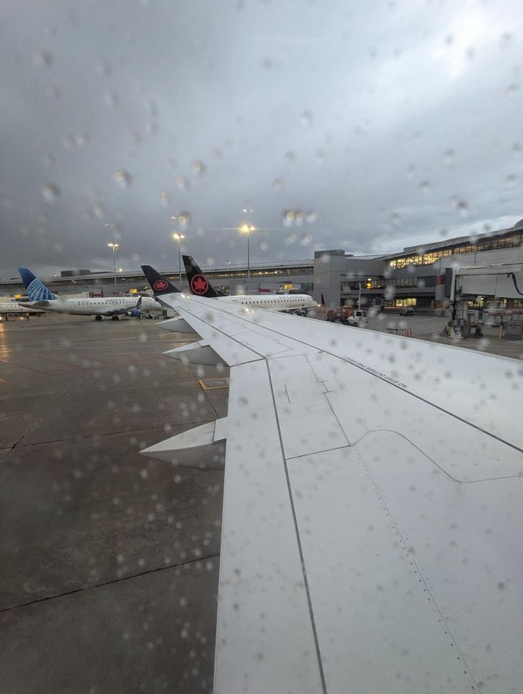 outside shot of plane, air canada / toronto airport