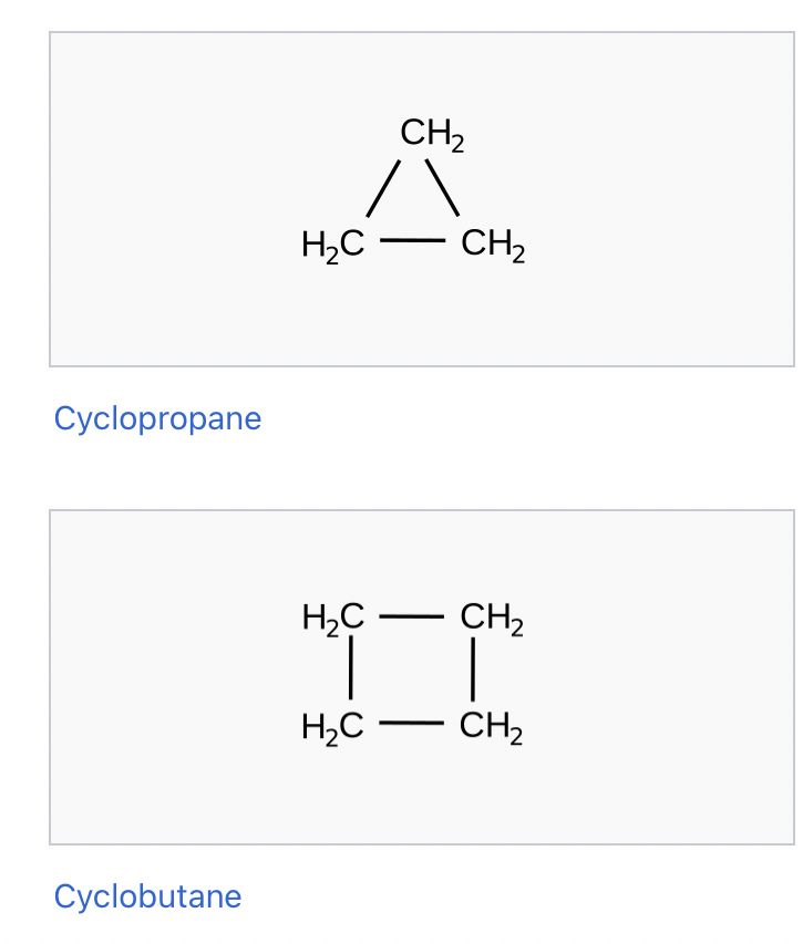 Chemical cymbals for cyclobutane and cyclopropane. 