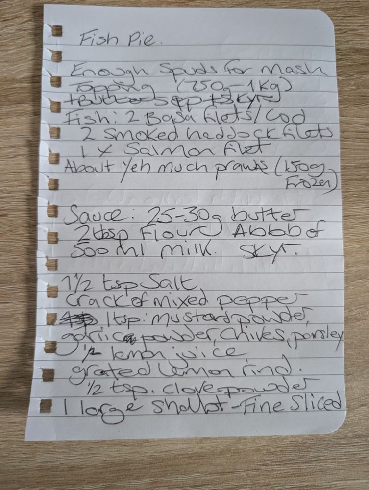Fish pie recipe 