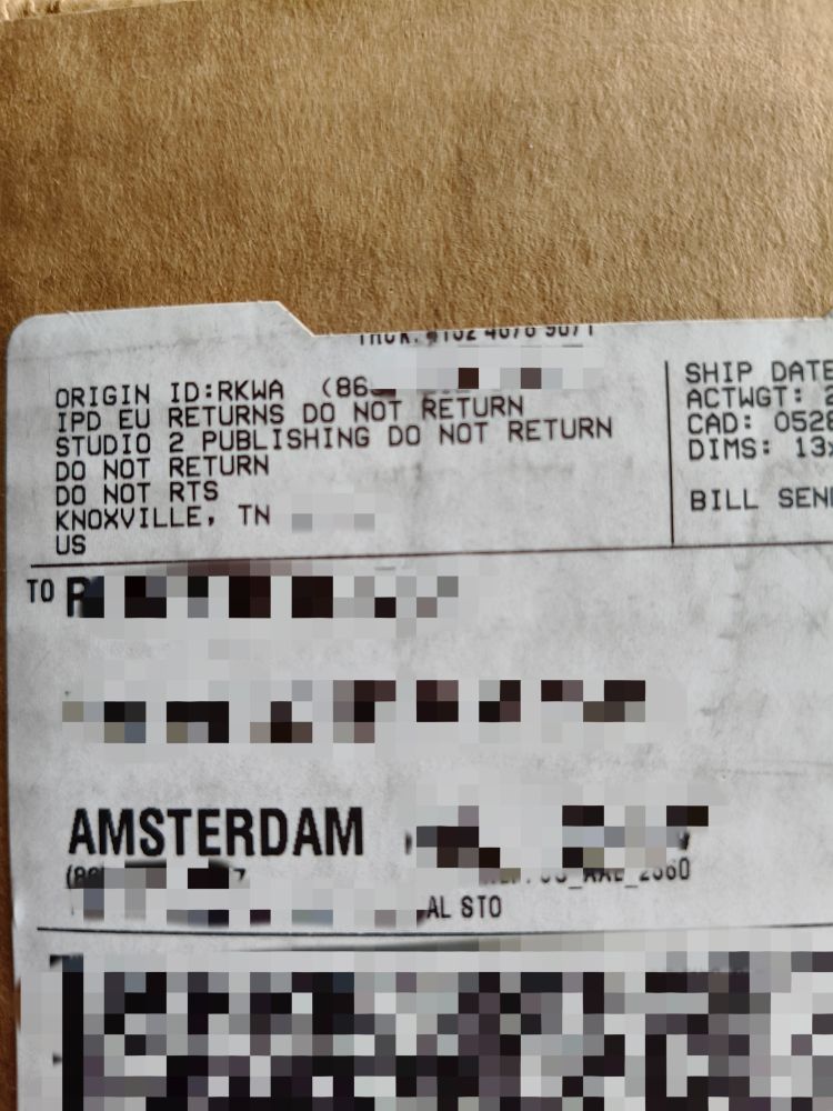 Return address has "Do not return" listed multiple times.