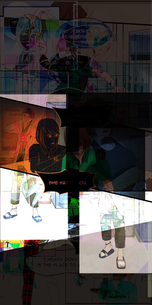 You know those images that are full of things and you have an idea of what it is, but every individual item is indescribable?  Its kinda like that except for the man clearly wearing flip flops