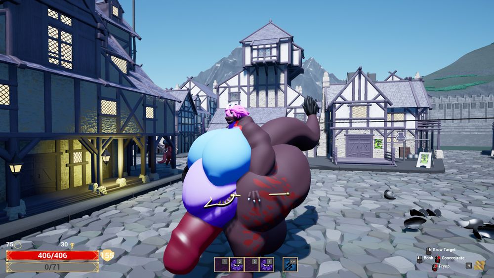 very large 3d ekoni with very large everything also they're like 13 feet tall