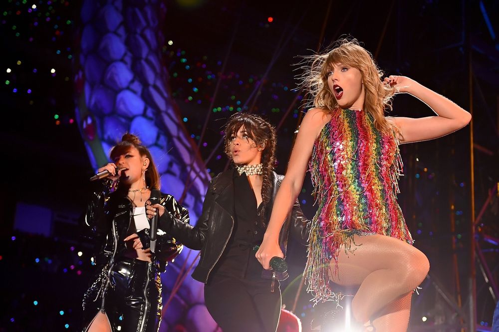 taylor, charli, and camila