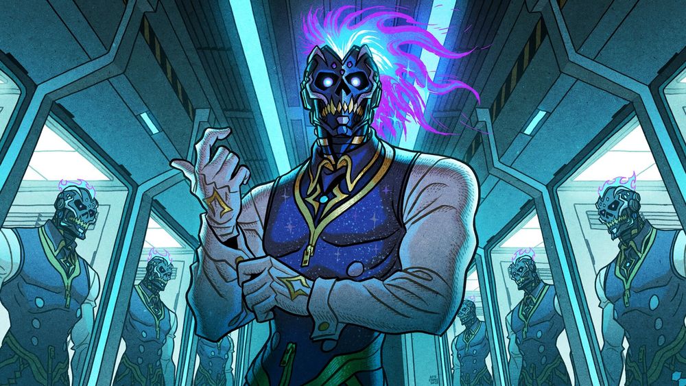 Renzo The Destroyer's loading screen in Fortnite. Art done by Afu Chan / @afuchan.bsky.social!