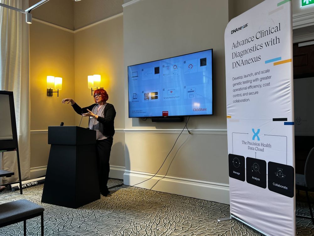 NHS user presents on their work using the DNAnexus Platform