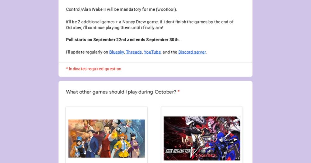 What games should I play for October?