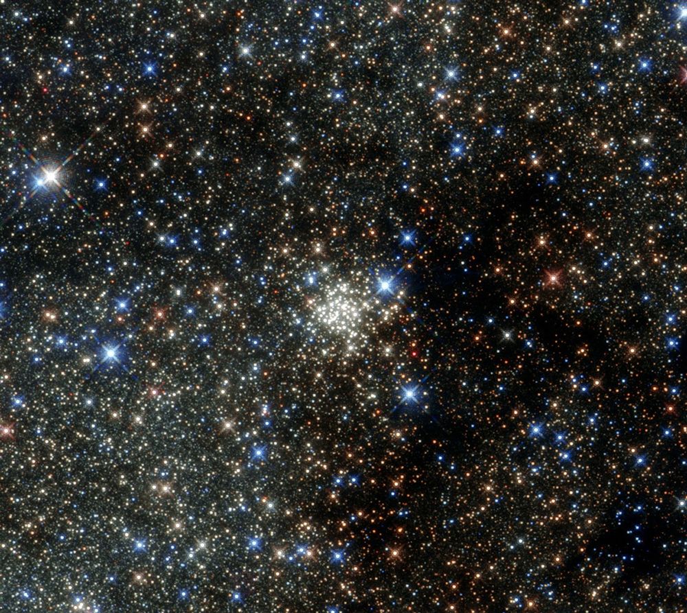 Sky in space filled with stars, galaxies, black holes, and other objects