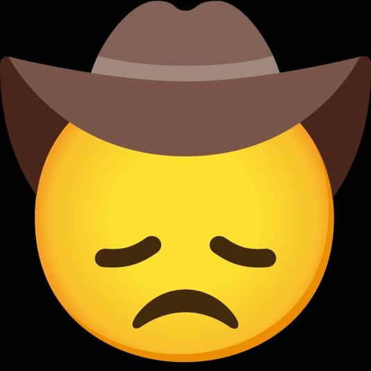 Sad cowboy emoji