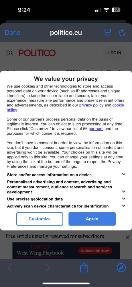 Cookie and tracking from our overseers