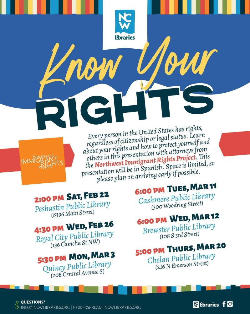 Know your rights. Every person in the United States has rights, regardless of citizenship or legal status.