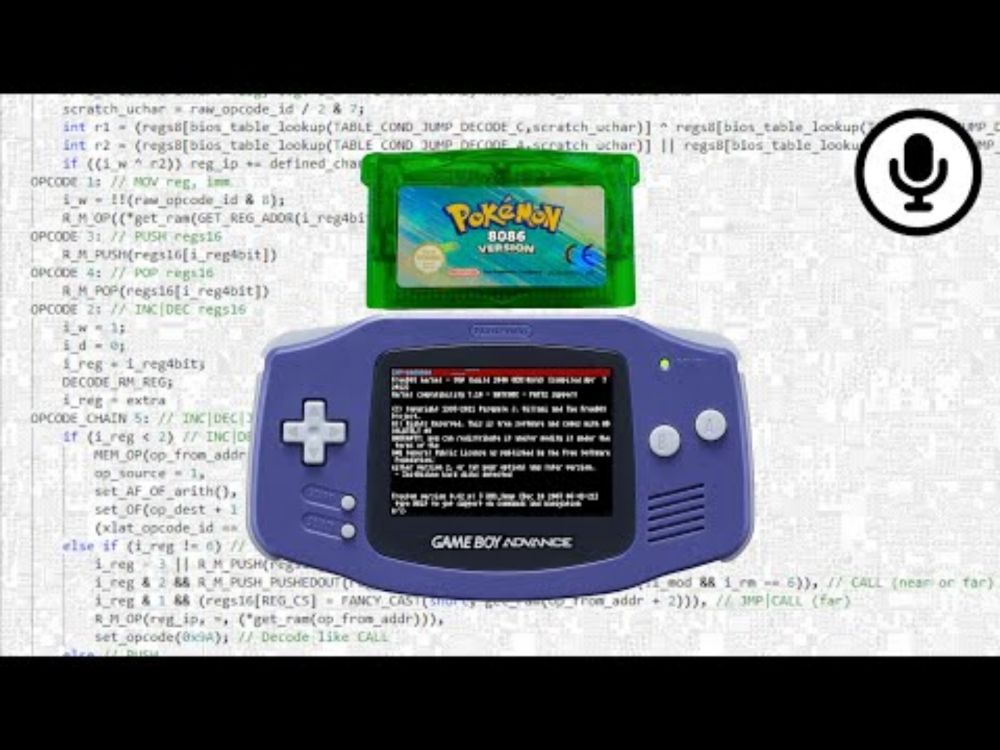 Running FreeDOS inside a Pokémon Emerald save file (commentated)