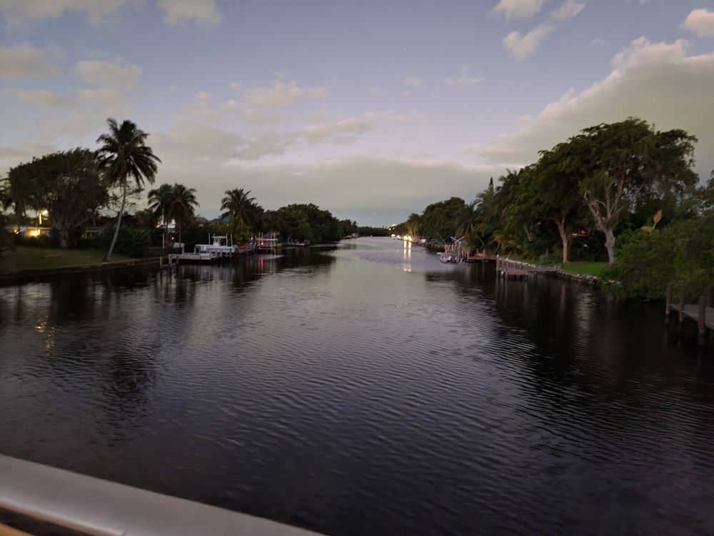 Fort Lauderdale canal at sunrise
