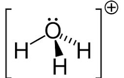 schéma de l'ion hydronium HO3+ 🤓
