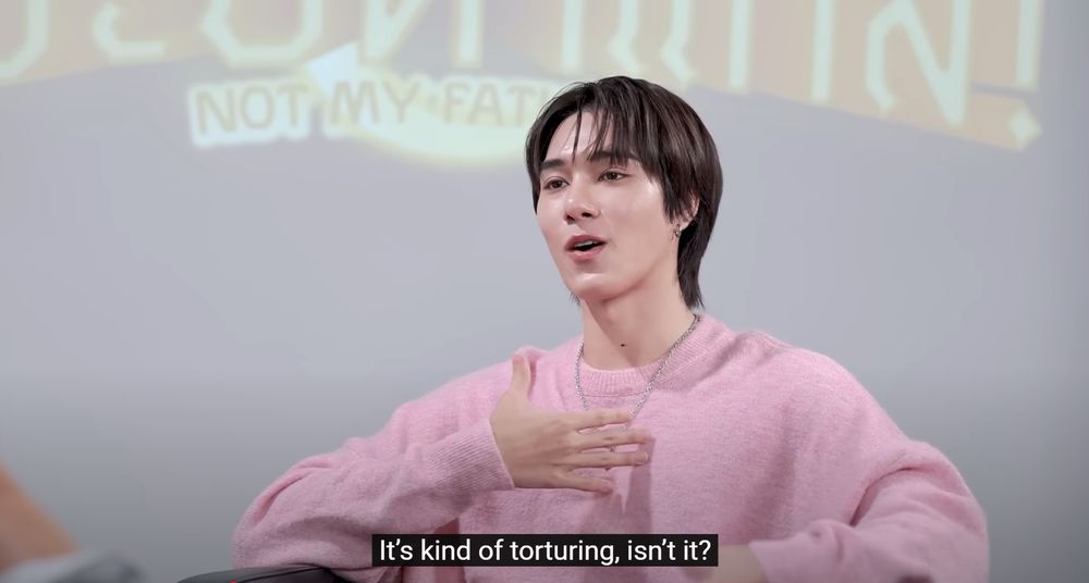 Same as previous, he continues: "It's kind of torturing, isn't it?"