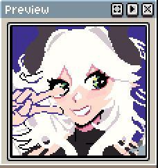 Currently working on this pixel art icon for a super cute VTuber! 💖
She has big fluffy white hair, sparkling green eyes, and a confident smile while doing the classic peace sign ✌️. Still tweaking some colors and polishing the details, but I’m loving the retro vibe with the old-school window frame! 